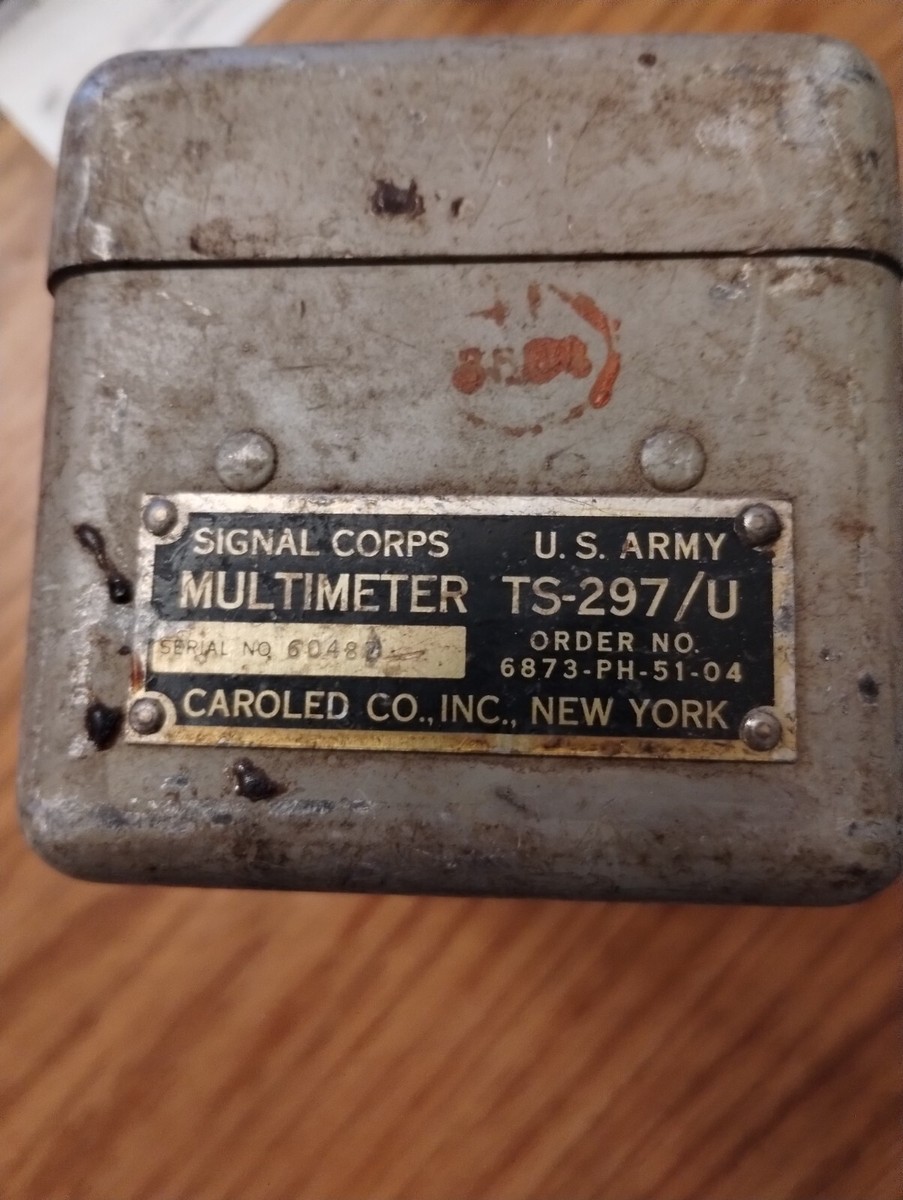 US Army Signal Corps TS-297/U Multimeter Parts Only | eBay