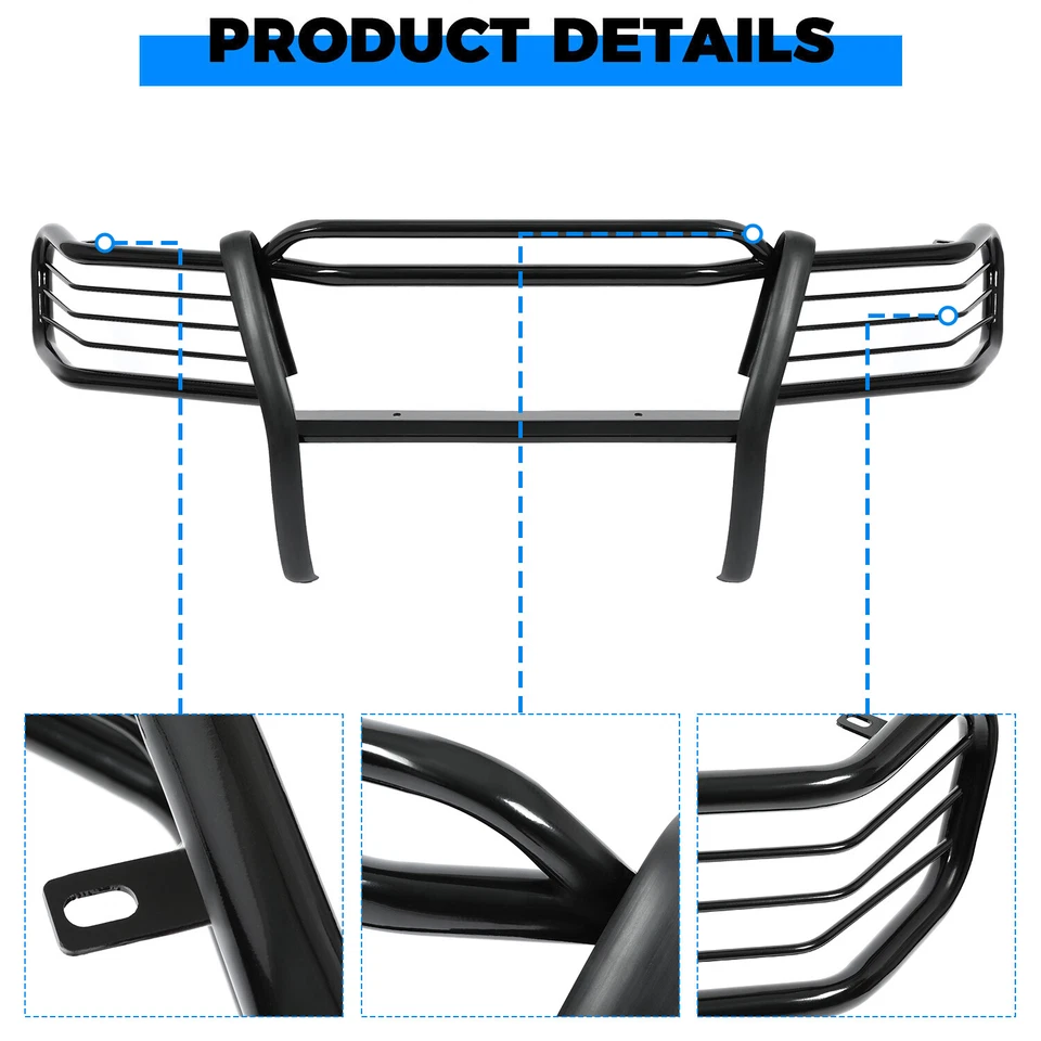 FOR JEEP GRAND CHEROKEE WJ 1999-04 POWDER COATED FRONT BUMPER BRUSH GRILLE GUARD Foto 2 de 4
