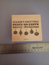 Stampin Up Something fot Christmas Retired wooden stamp