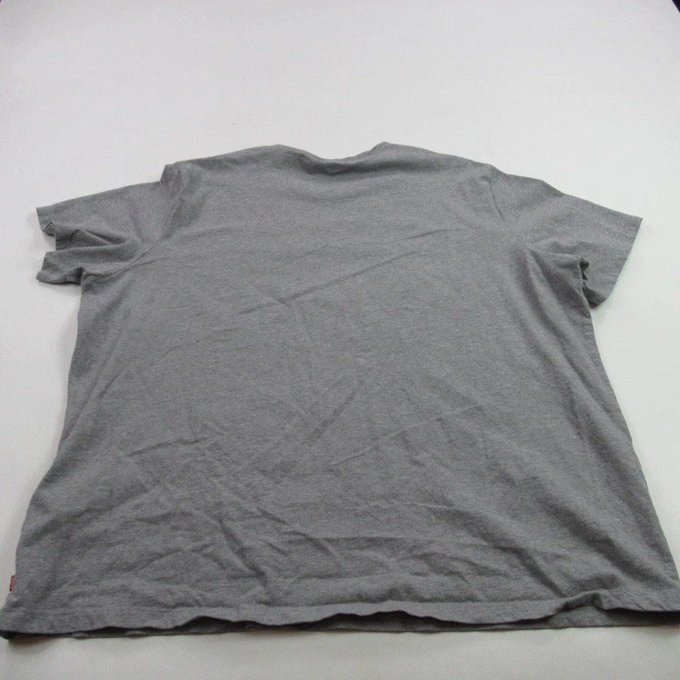 Camisa masculina Levis manga curta 3XL cinza gola redonda leve - Imagem 3 de 4