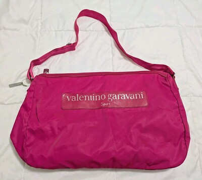 Authentic VALENTINO GARAVANI Sport Gym Travel Pink Nylon Vintage