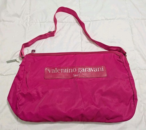 Authentic VALENTINO GARAVANI Sport Gym Travel Pink Nylon Vintage - Picture 2 of 10