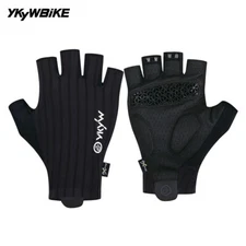 YKYWBIIKE PRO Cycling Gloves Half Finger Breathable Bike Gloves Black & White