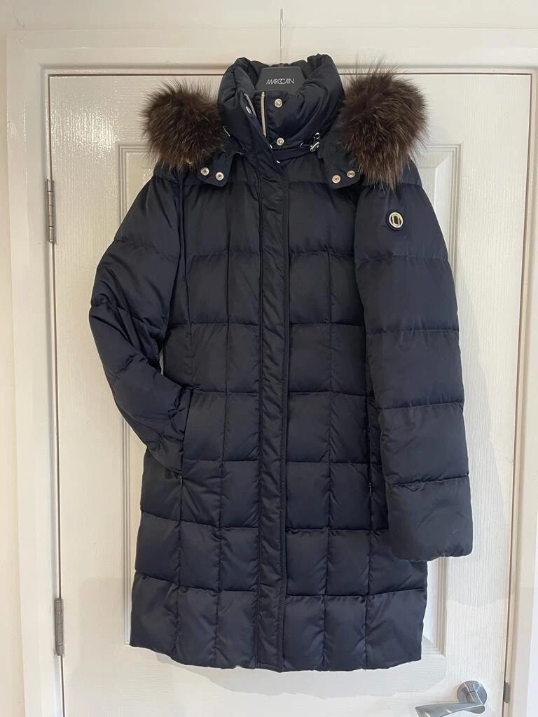 Laurel Navy Real Down padded coat size Small