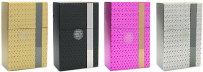 Eclipse Metallic Mirror Design Plastic Crushproof Cigarette Case, 2 ct, 3116M25