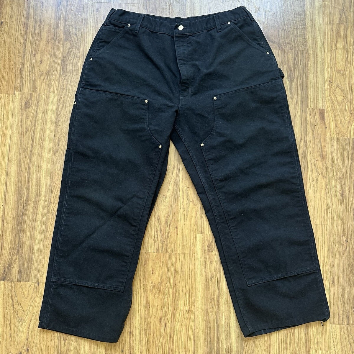 デニム・ジーパン IONSEOUL Double knee carpenter black denim pants IONSEOUL Double knee carpenter black denim pants (IONSEOUL