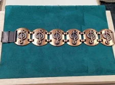 Copper Music Note, Musician Theme Bracelet: 6.5" Long