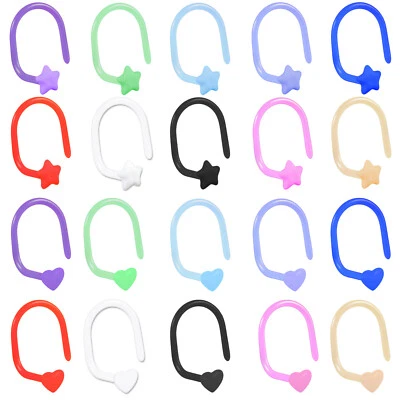 Piercing Naso Bioflex Flessibile Cuori Stelle Incurvate Z467