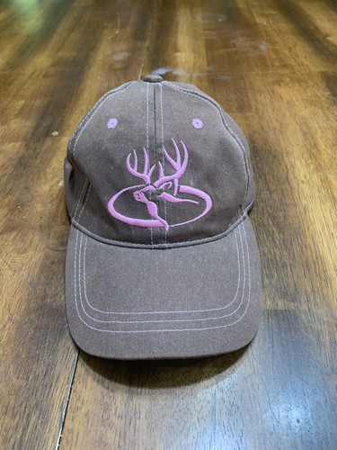 Primos Brown With Pink Primos Deer Antlers Adjusting Strap Back100% Cotton