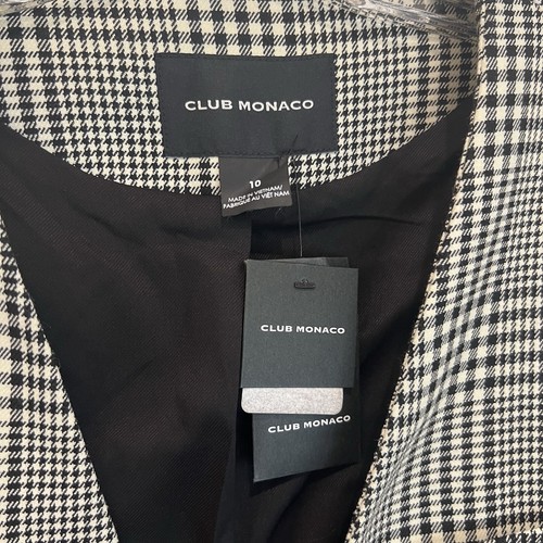 NWT Club Monaco Double Breasted Plaid Blazer Womens Size 10 MSRP $298 - Picture 4 of 16