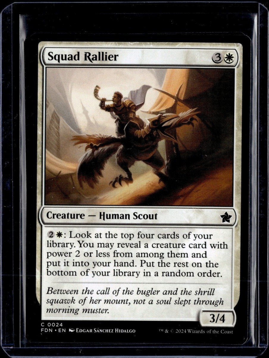 mtg cards with squad Squad Rallier - 24 - FDN - NM - MTG Magic the Gathering