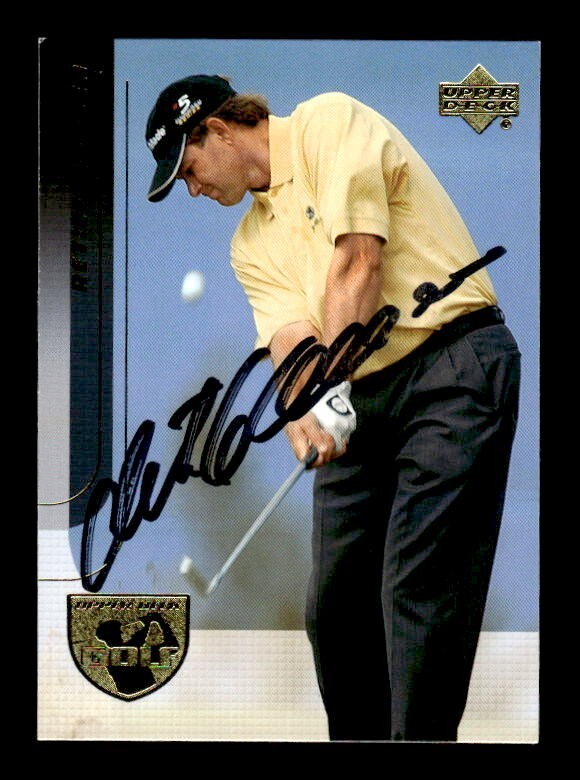 RETIER GOOSEN SIGNED 2004 UPPER DECK GOLF PGA TOUR CARD #21 ON-CARD AUTO