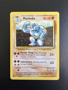 Machoke 34/102 Base Set Unlimited 1999 Pokemon Card LP