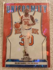 2020-21 JULIUS RANDLE PANINI CONTENDERS OPTIC #8 UNIFORMITY RED ICE SP CARD PWE