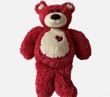 First  Main Tender Teddy Bear 1415 Red 12  Plaid Heart Stuffed Plush Soft Toy
