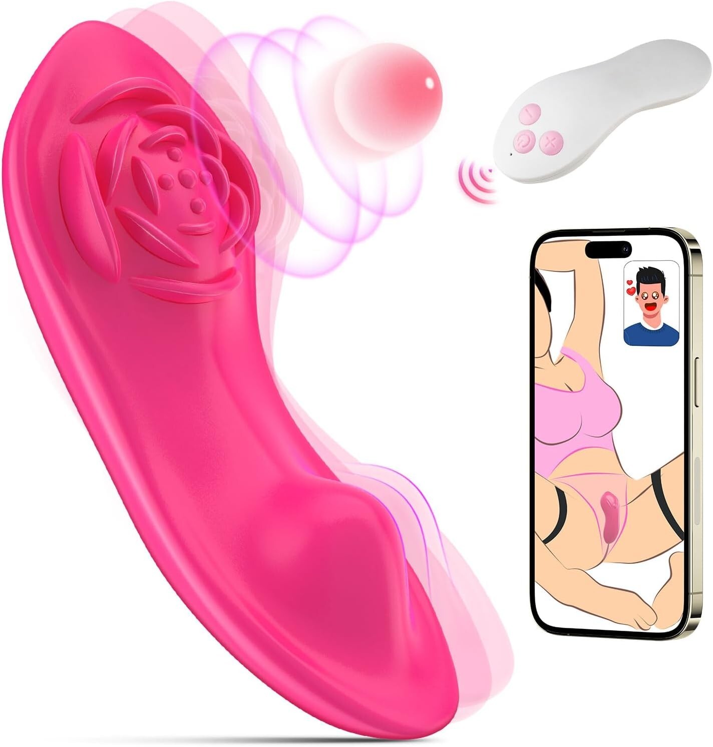 Vibrating Women Panties Massager Wireless APP Remote Control Waterproof