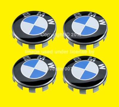 4x GENUINE BMW Wheel Center Emblem Logo HUB CAP (VERiFy FiT MODEL YEAR?) 1992-UP