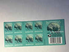 U. S. Forever Booklet SC 5851 Save Manatees MNH Pl B1111 2024