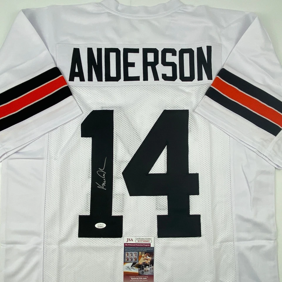 Camiseta de fútbol blanca autografiada/firmada Ken Anderson Cincinnati certificado de autenticidad JSA automática Foto 2 de 4