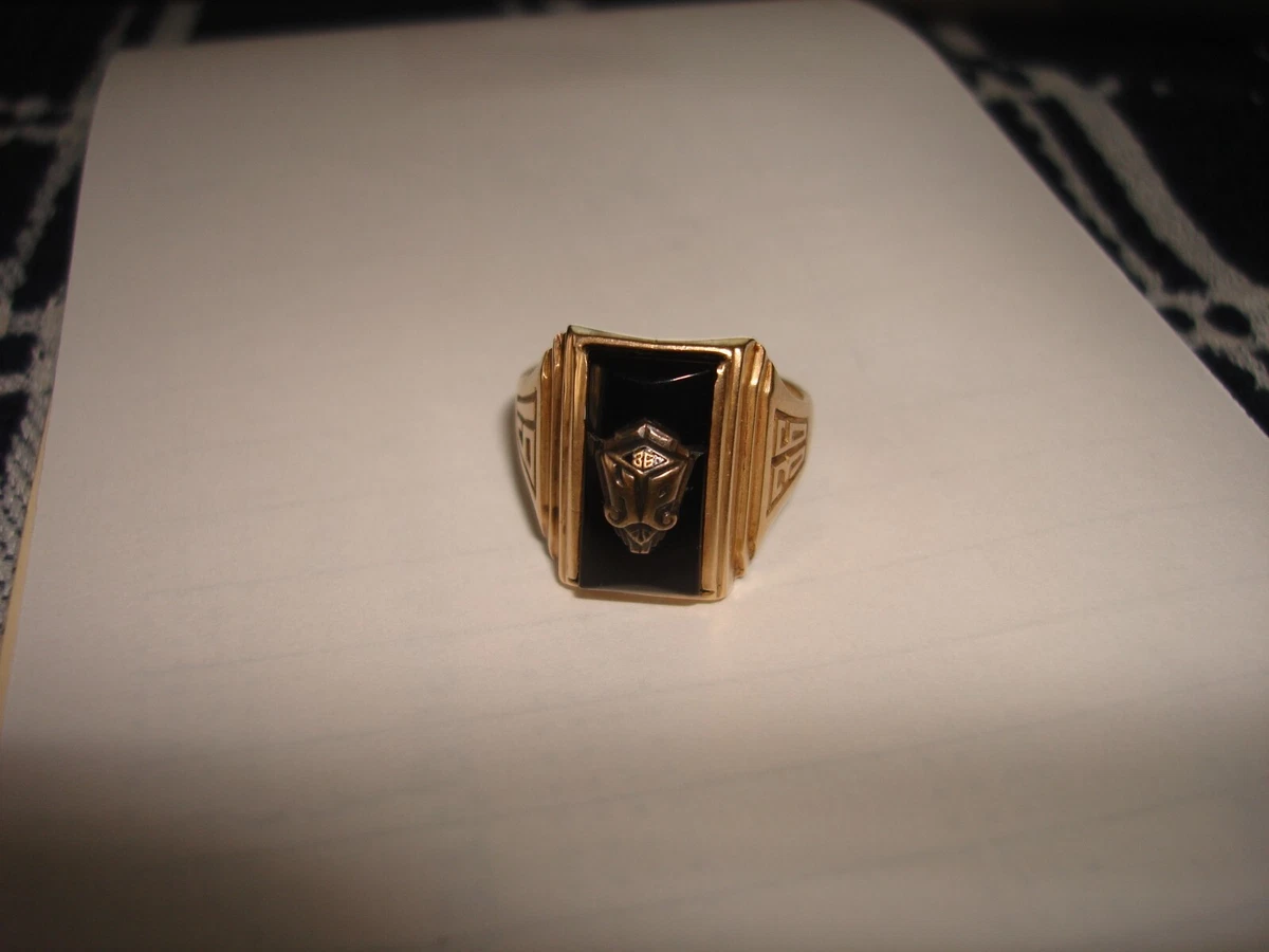 10k gold ring with black stone outlet