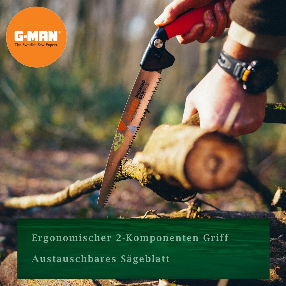 Astsäge faltbar G-MAN Klappsäge made in Sweden Gartensäge outdoor Profi Holzsäge - Bild 3 von 4