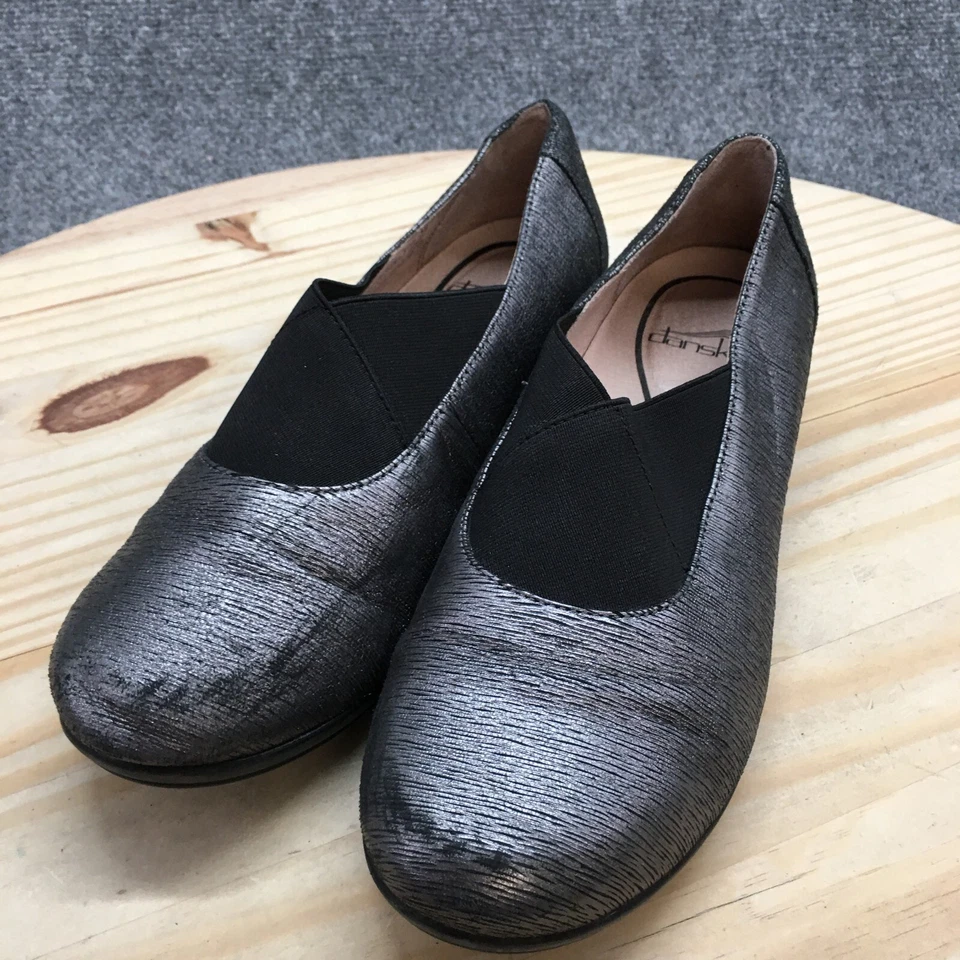 Zapatos Dansko para mujer 39 Ann mocasines planos sin cordones 6702970297 cuero gris estaño Foto 3 de 4