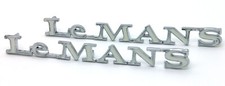 NEW 1970 LeMANS Quarter Panel Emblem Set / USA-MADE 1/4 Script Chrome Trim Pair