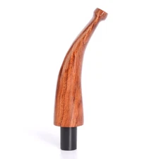 Rosewood Bent Taper Mouthpiece Stem For Tobacco Smoking Pipe Fit 9mm Filter