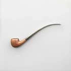 Churchwarden Pipe Real Briar Medium Bent Pear NEW