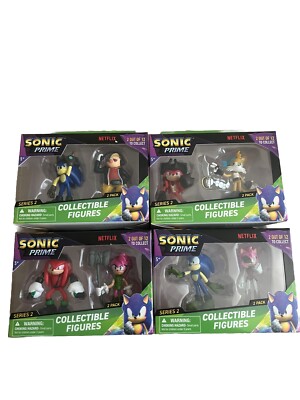 Sonic Prime Series 2 Two Pack Collectible Figures ,Lot Of 4(Netflix Tv Series)