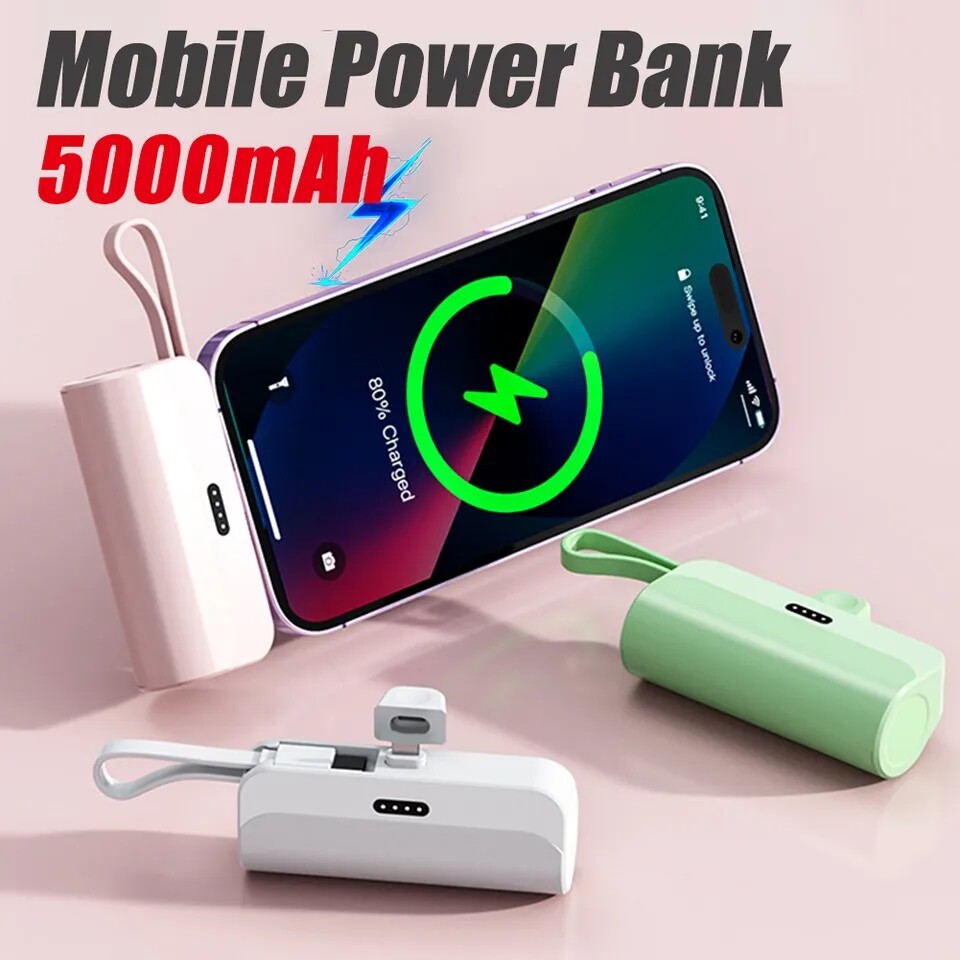 5000mAh Mini Power Bank Portable Fast Charger External Battery For