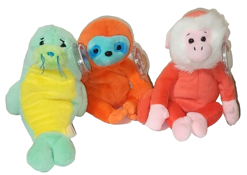 ❣️✨❣️TY Beanie Buddies 猿ぬいぐるみ3体セット❣️✨❣️ Ty 3 Beanie Babies SET (FOSTER, MOLASSES & Stanley) 30th