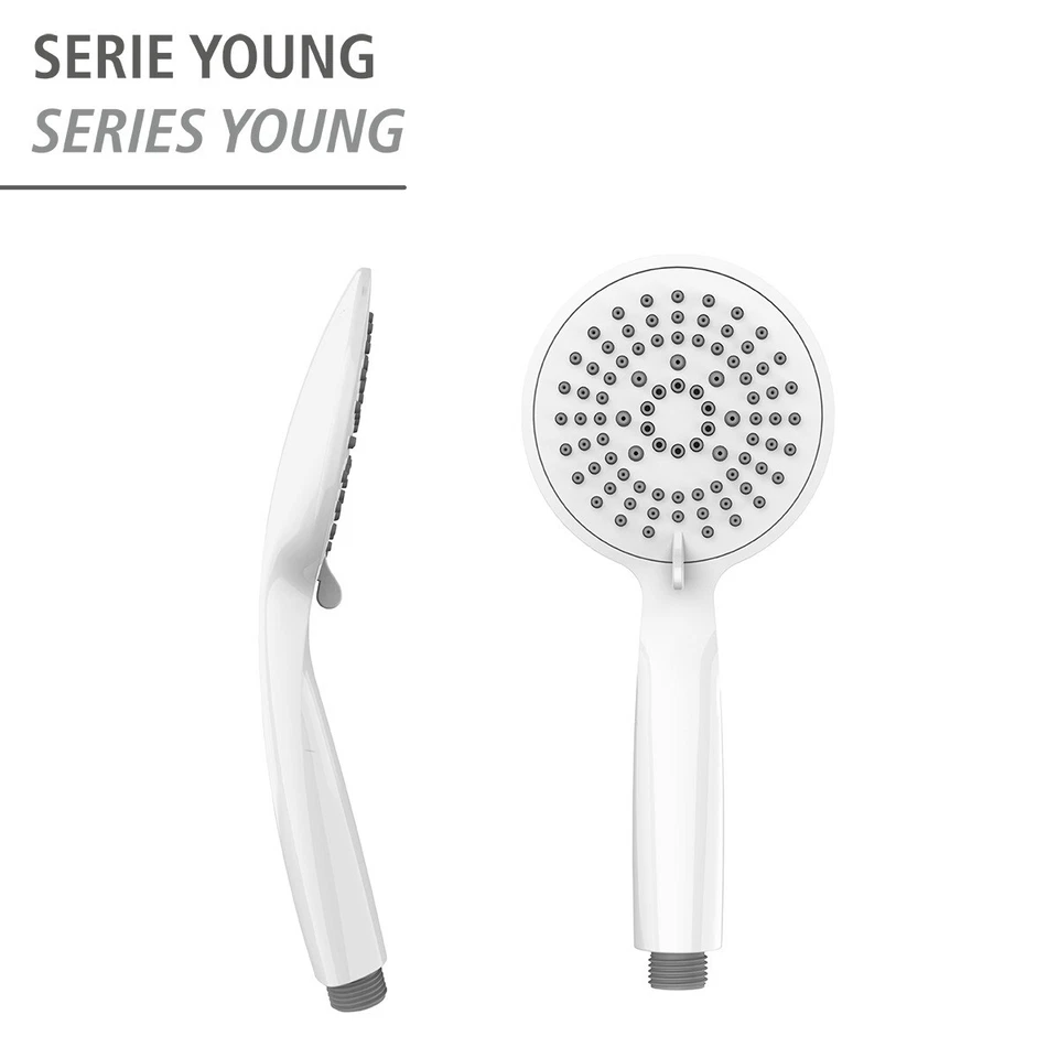 WENKO Dusch Kopf YOUNG Weiß Ø 11 cm Brause Hand Dusche Universal Spa Wellness - Bild 2 von 4