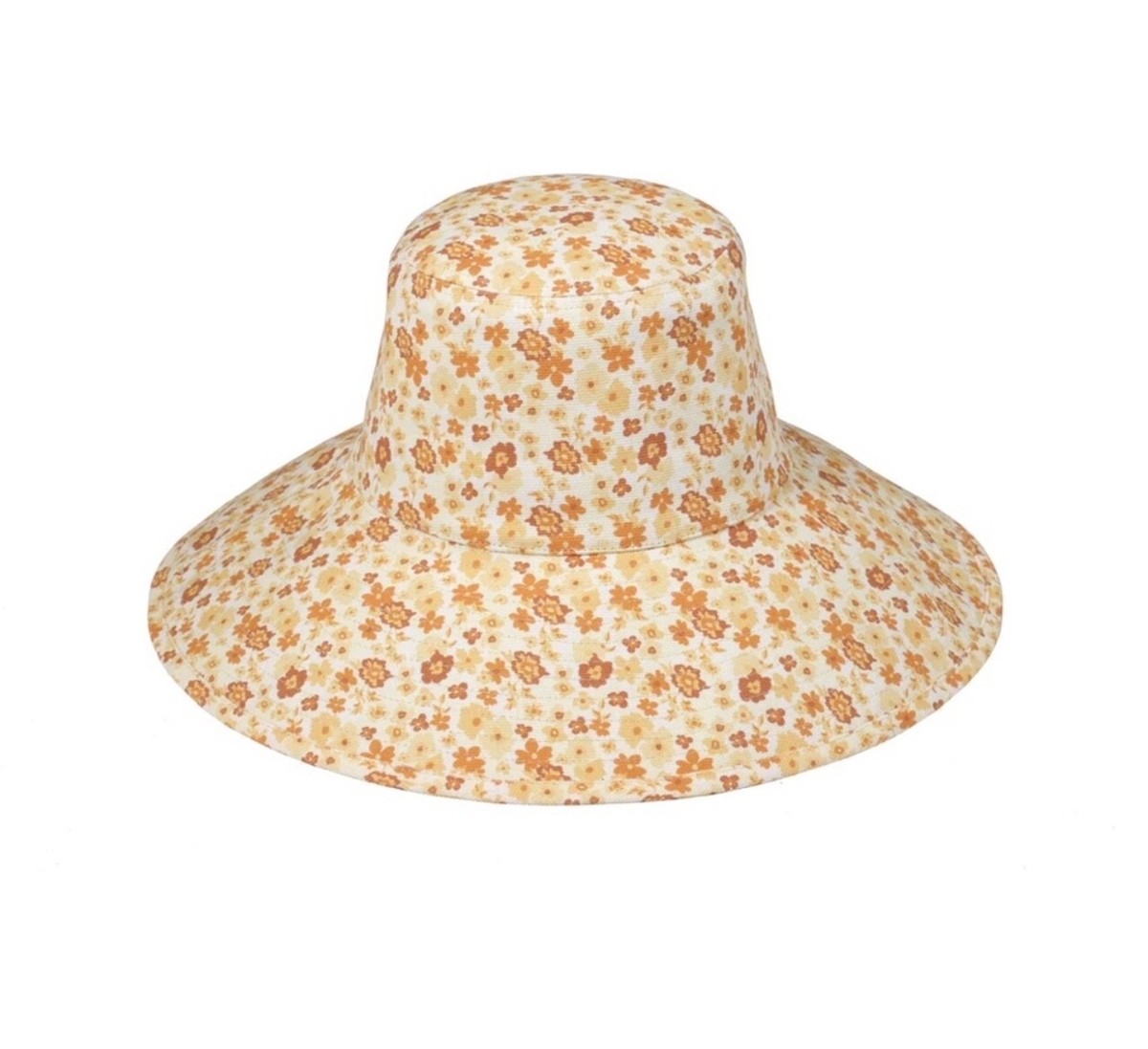 LACK of COLOR Peach Bloom Floral Print Cotton Bucket Hat S/M  display picture 1