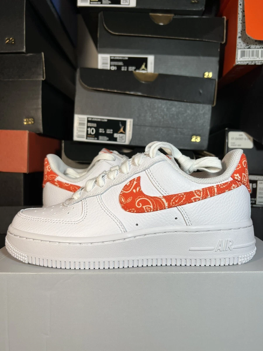 Nike Air Force 1 White Custom 'Orange Bandana' Edition