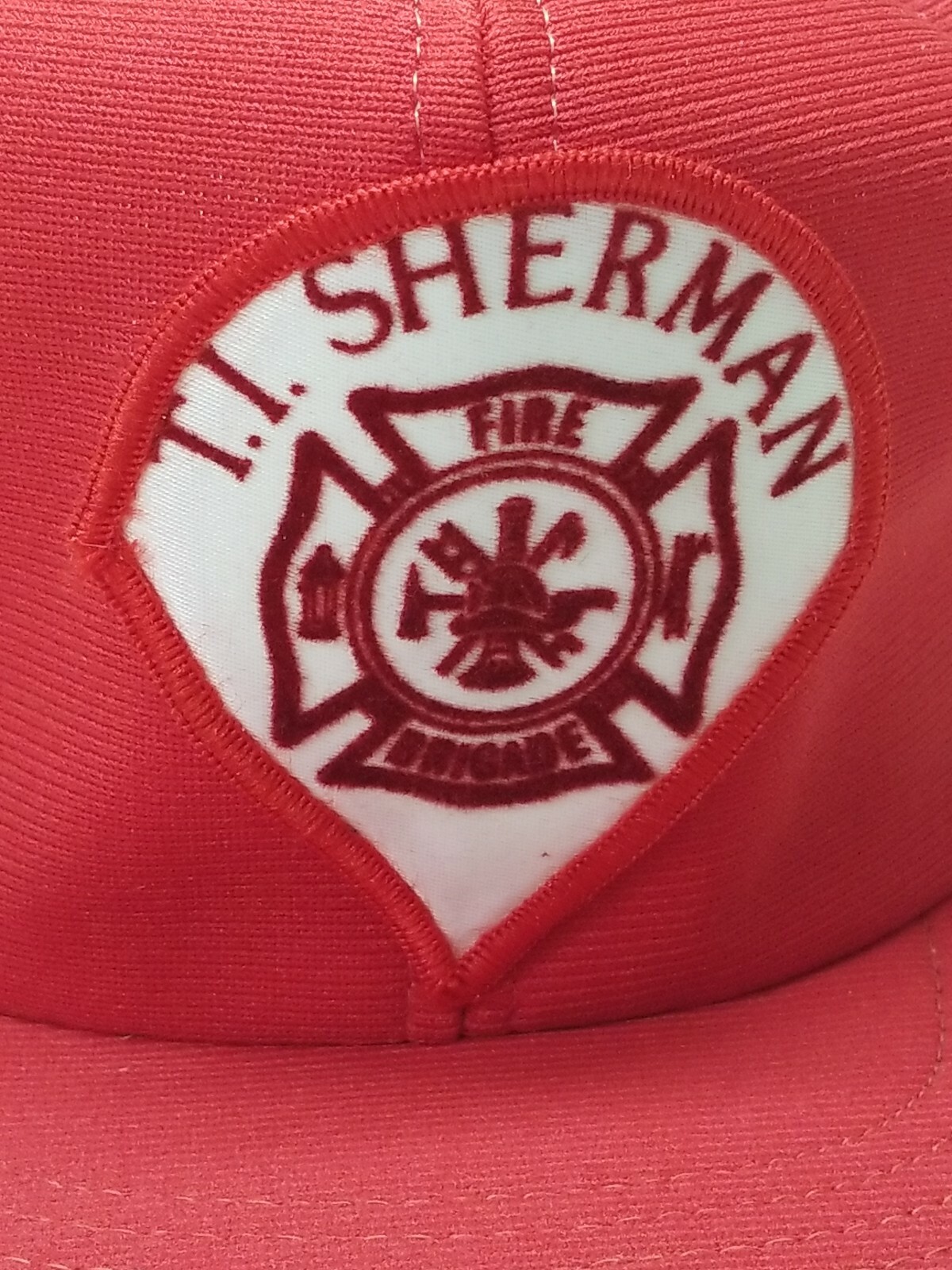 Vtg Rare Patch Texas Instruments Fire Brigade Hat… - image 2