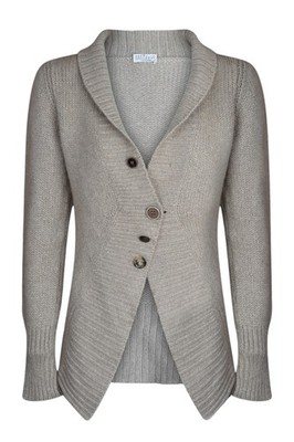 Brunello Cucinelli Strickjacke Kaschmir Dazzling Grobstrick Silberfäden Lurex