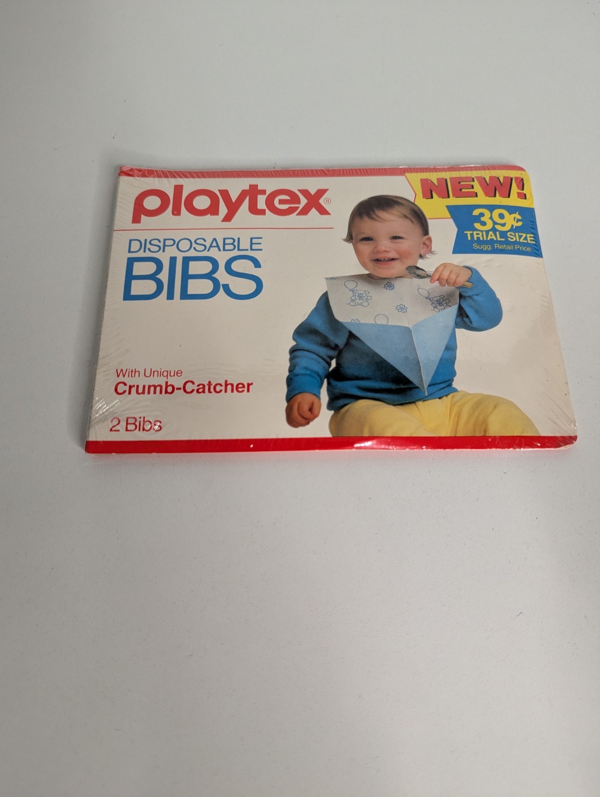 PLAYTEX Disposable BIBS Trail 2-Pack Crumb-Catcher VINTAGE 1980s NEW Prop