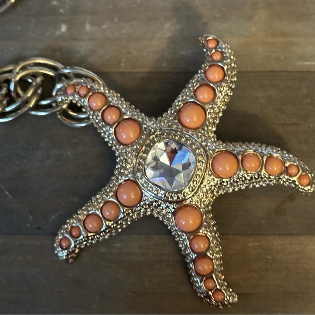 Vintage Rare Kenneth Jay Lane starfish chain belt - image 3