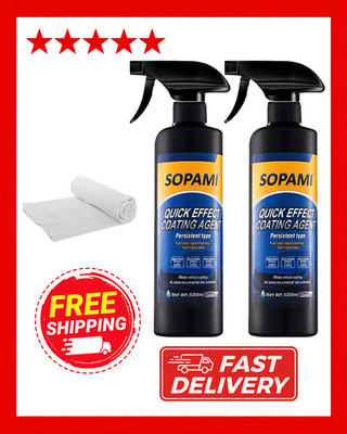 Sopami Ceramic Paint Sealant, Car Coating Spray 16.91 Fl Oz (Pack of 2)