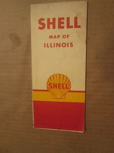 Shell Oil Company Highway Road Map of Illinois 1960