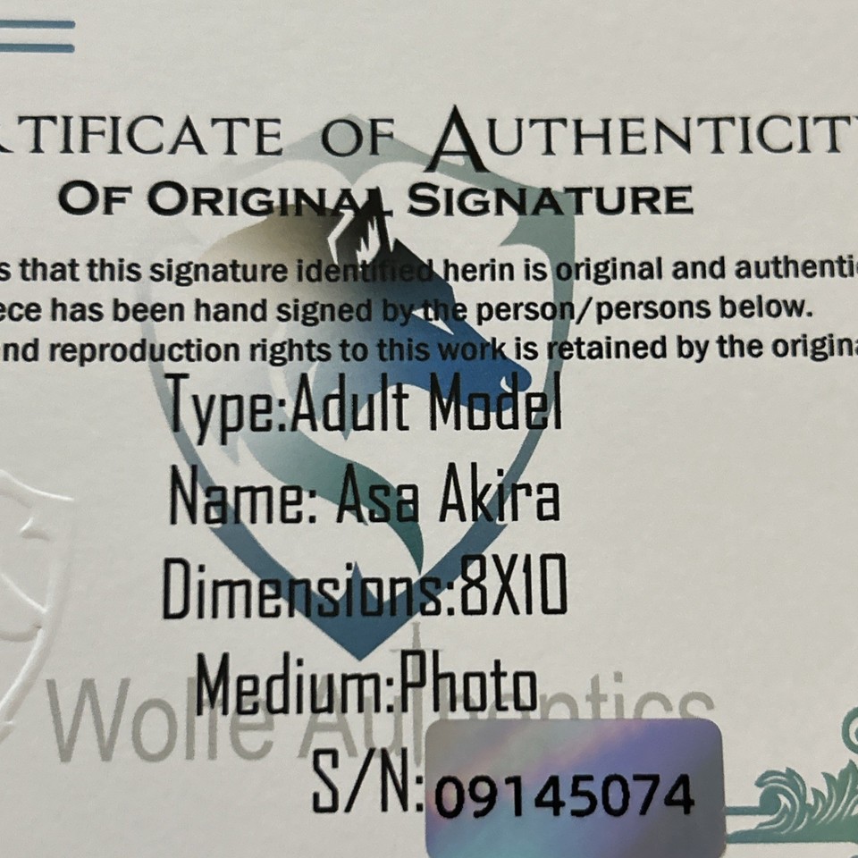 Asa Akira Nude Adult Model Signed 8x10 Photo W/COA | eBay UK