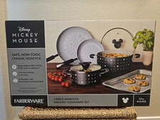 Farberware Disney 7-Piece Monochrome Ceramic Nonstick Cookware Set