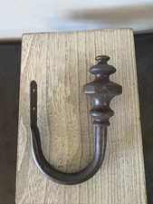 Rustic Finial Coat Hat Towel Hook Wall Mounted cast Iron Closet Bathroom Kitchen
