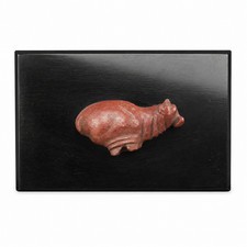 Ancient Egyptian Red Jasper Hippopotamus Amulet Late Period 664–30 BC, Ex-Ware
