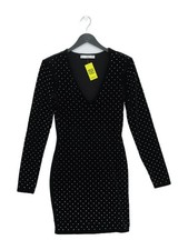 MNG Bodycon Midi Dress S in Black