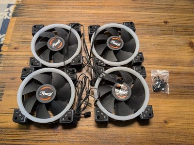 4x 120mm RGB Case Fans ( 4x PACK) Quiet Dual Ring True RGB LED | eBay