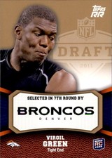 Virgil Green 2011 Topps Rising Rookies Gold Parallel Rookie Card #194. rookie card picture