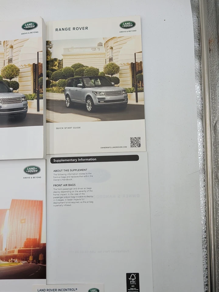 2017 Land Rover Range Rover Guia de Início Rápido Manual do Proprietário com Estojo - Imagem 3 de 4