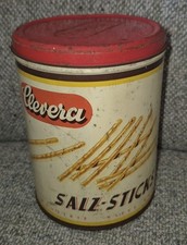 Blechdose  Clevera Salz-Sticks Rheinische Keksfabrik Kleve Rhld. Salzstangen